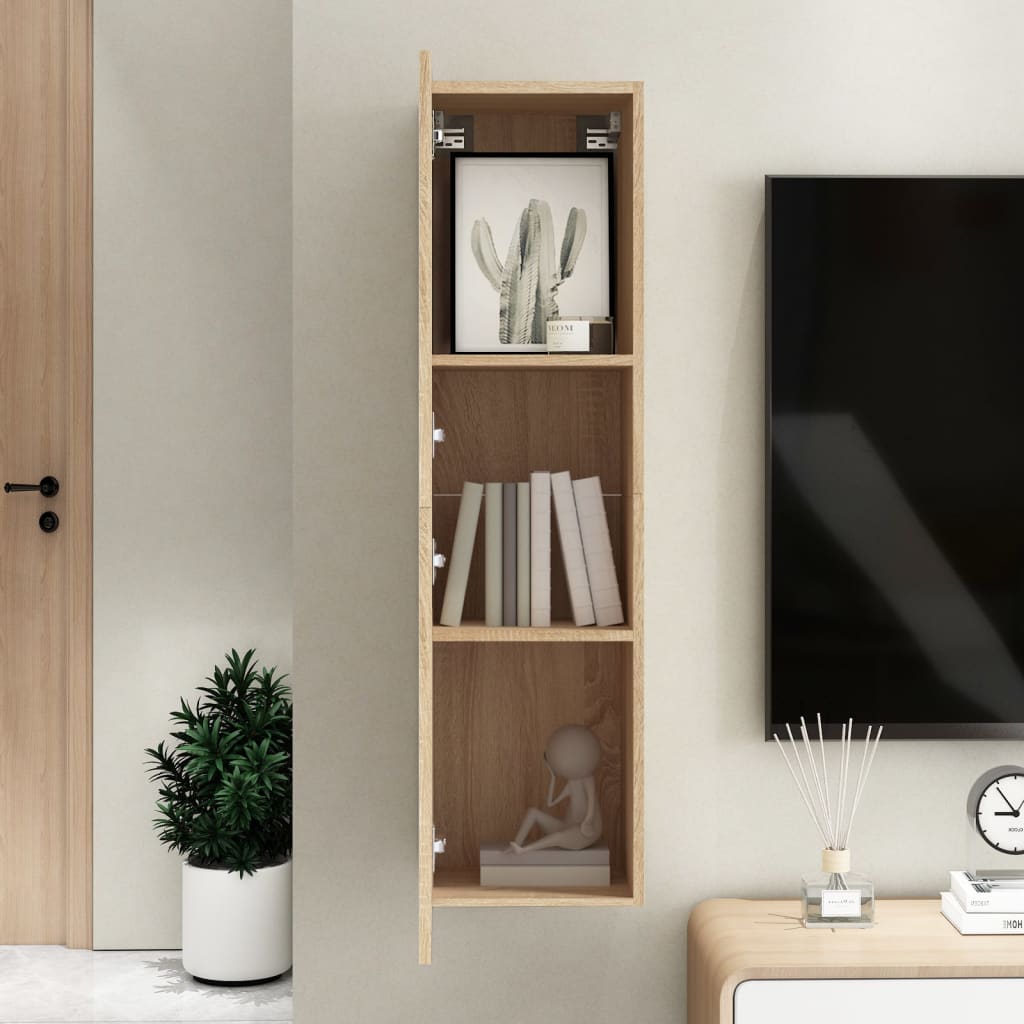 Mobile Porta TV Rovere Sonoma 30,5x30x110 cm Legno Multistrato - homemem39