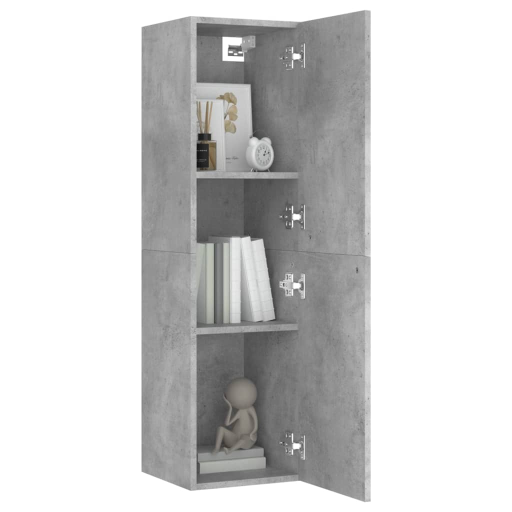 Mobile Porta TV Grigio Cemento 30,5x30x110 cm Legno Multistrato - homemem39
