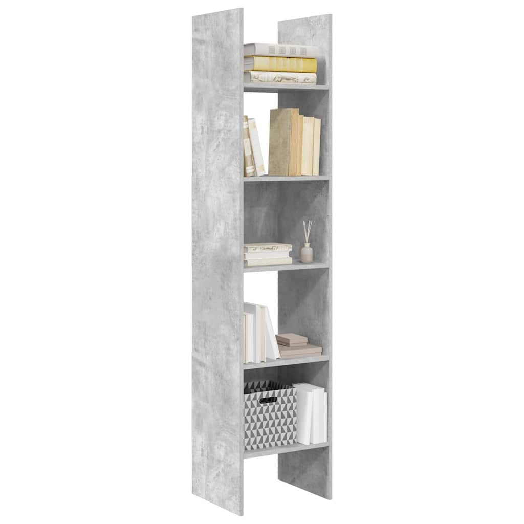 Libreria Grigio Cemento 40x35x180 cm in Legno Multistrato