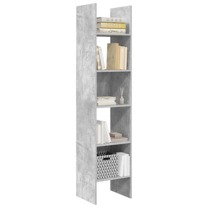 Libreria Grigio Cemento 40x35x180 cm in Legno Multistrato