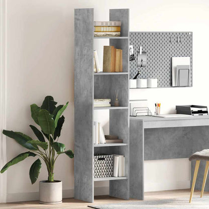 Libreria Grigio Cemento 40x35x180 cm in Legno Multistrato | homemem39