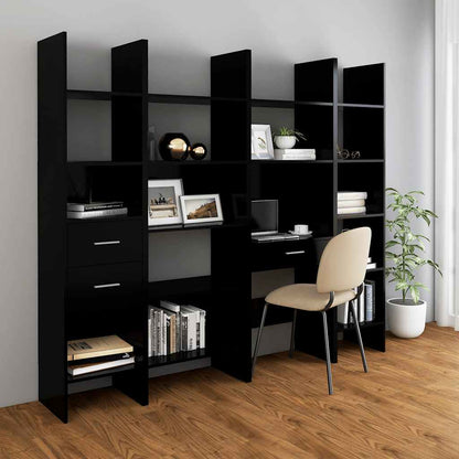 Libreria Nera 60x35x180 cm in Legno Multistrato | homemem39