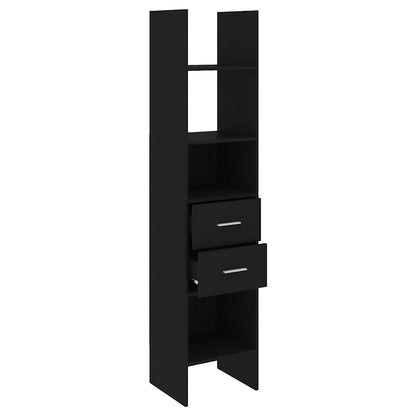 Libreria Nera 40x35x180 cm in Legno Multistrato | homemem39