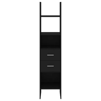 Libreria Nera 40x35x180 cm in Legno Multistrato