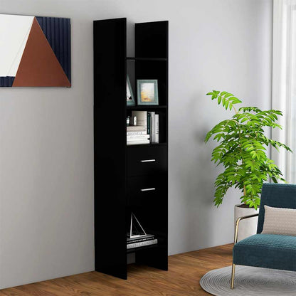 Libreria Nera 40x35x180 cm in Legno Multistrato | homemem39