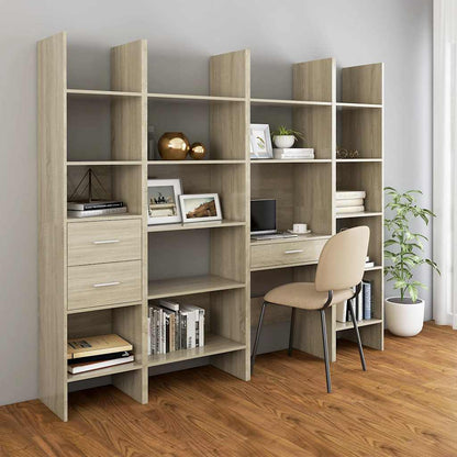 Libreria Rovere Sonoma 40x35x180 cm in Legno Multistrato | homemem39