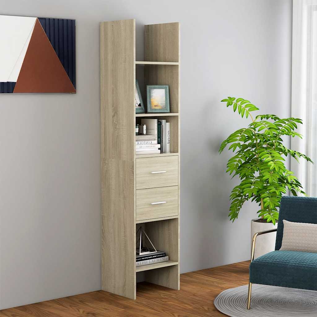 Libreria Rovere Sonoma 40x35x180 cm in Legno Multistrato | homemem39