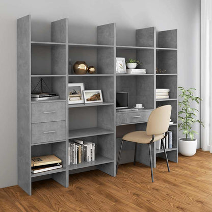 Libreria Grigio Cemento 40x35x180 cm in Legno Multistrato | homemem39