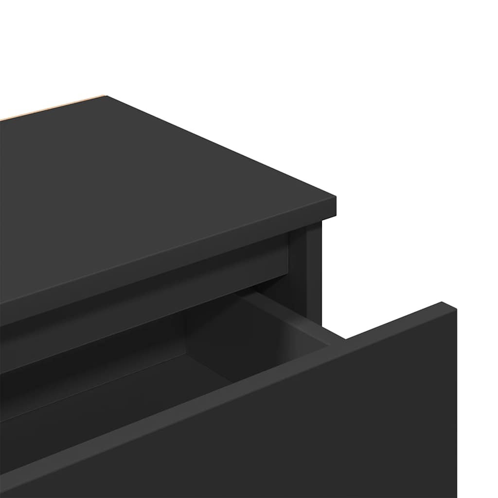 Comodini 2 pz Neri 40x30x39 cm in Legno Multistrato - homemem39