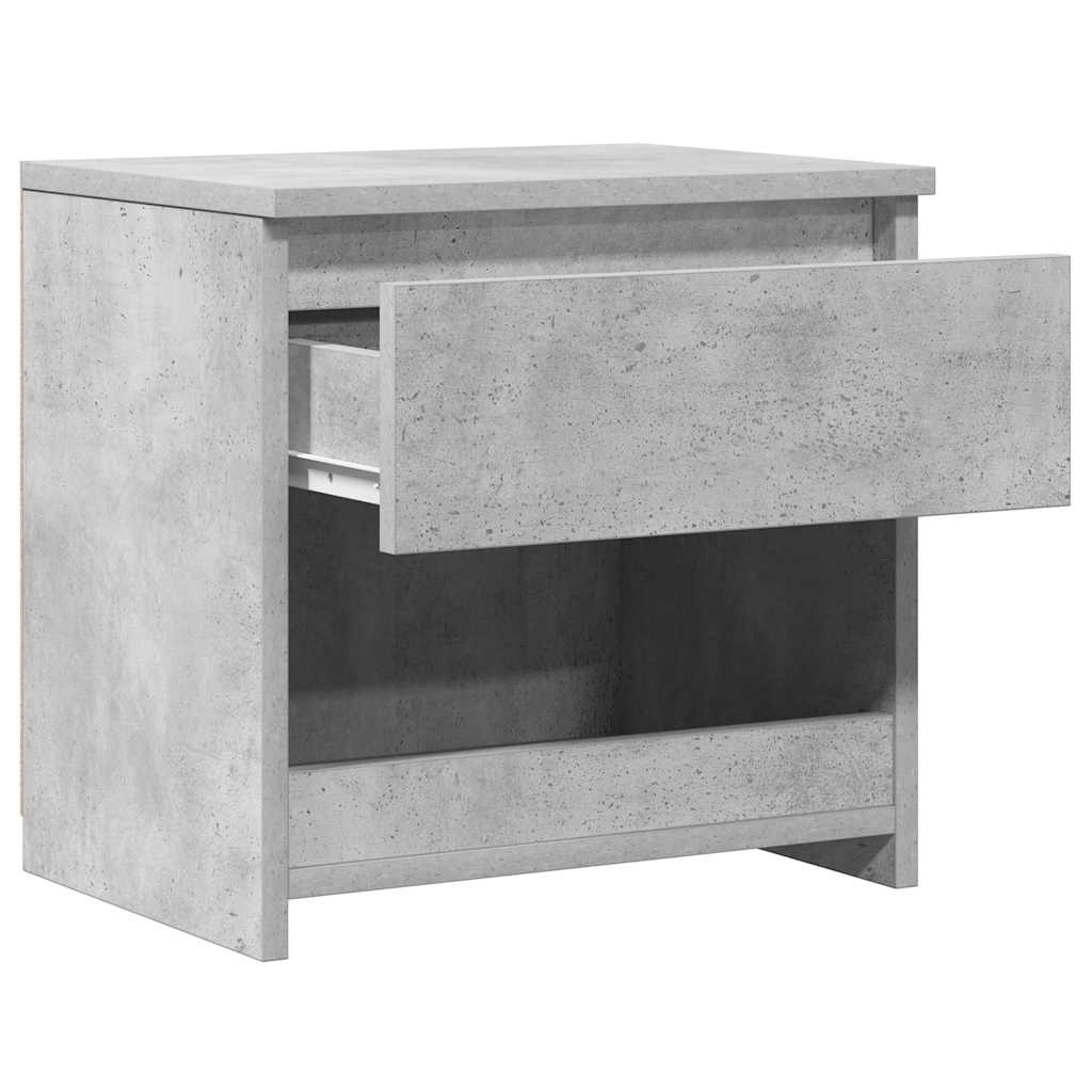 Comodino Grigio Cemento 40x30x39 cm in Legno Multistrato - homemem39
