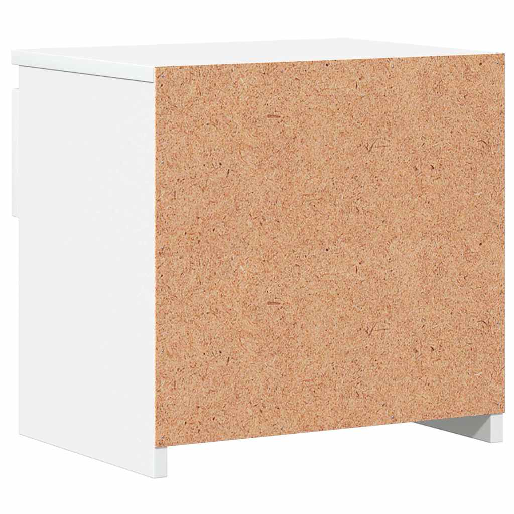 Comodini 2pz Bianco Lucido 40x30x39 cm in Legno Multistrato - homemem39