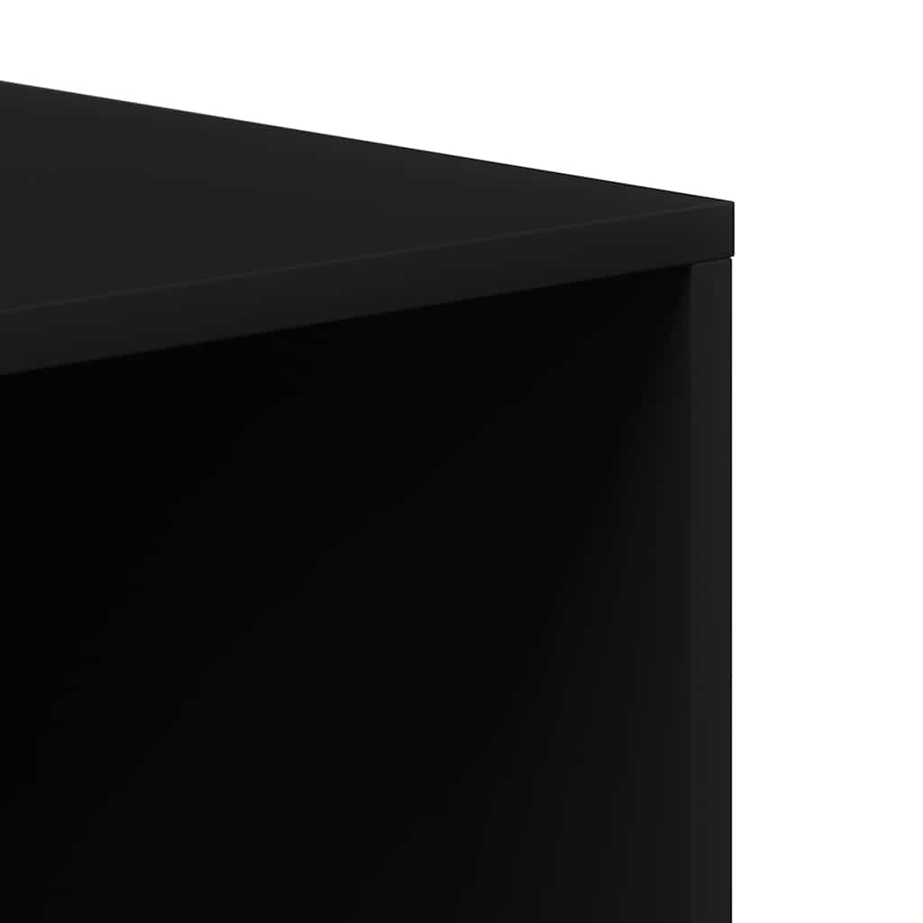 Panca Porta Scarpe Nera 105x35x35 cm in Legno Multistrato