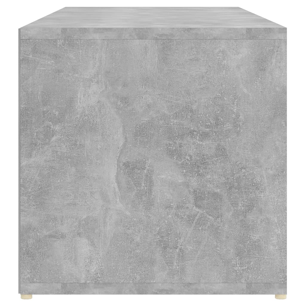 Panca Porta Scarpe Grigio Cemento 105x35x35cm Legno Multistrato - homemem39