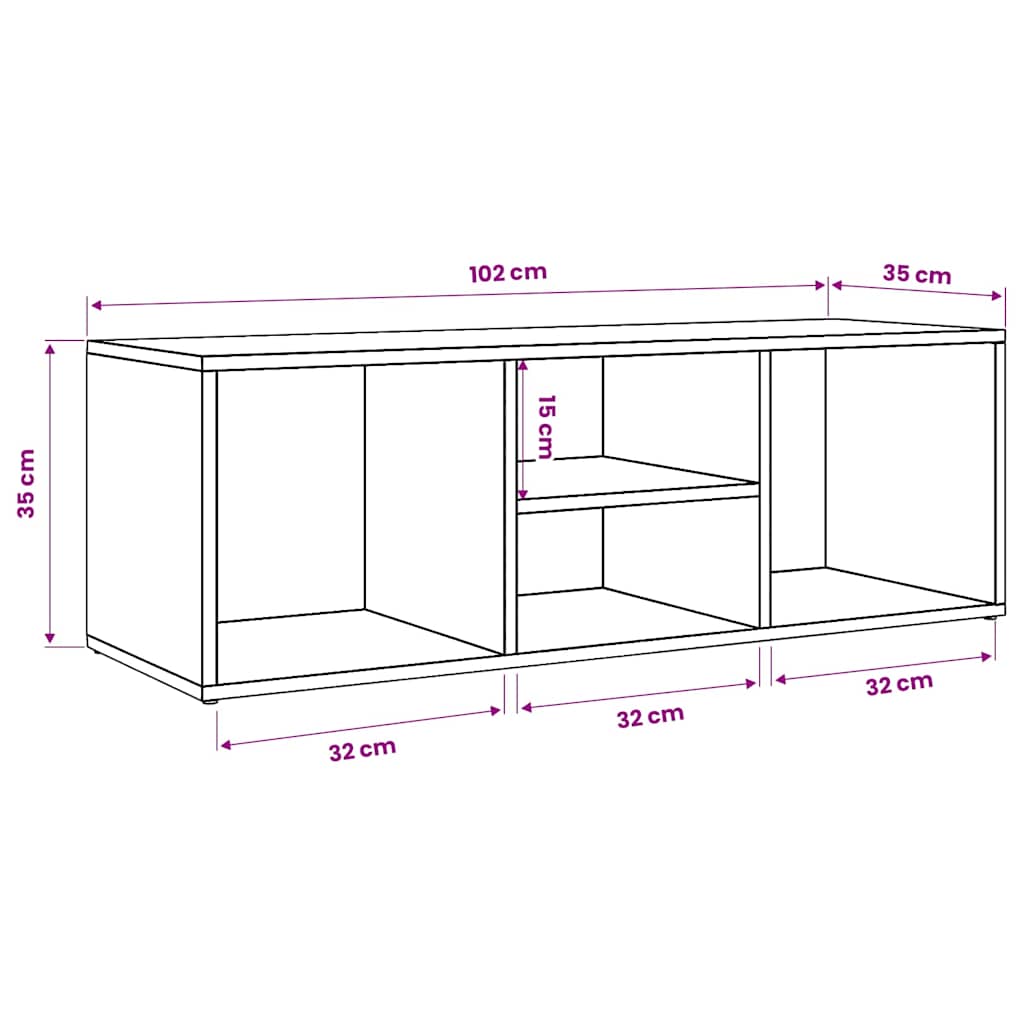 Panca Porta Scarpe 102x35x35cm legno multistrato