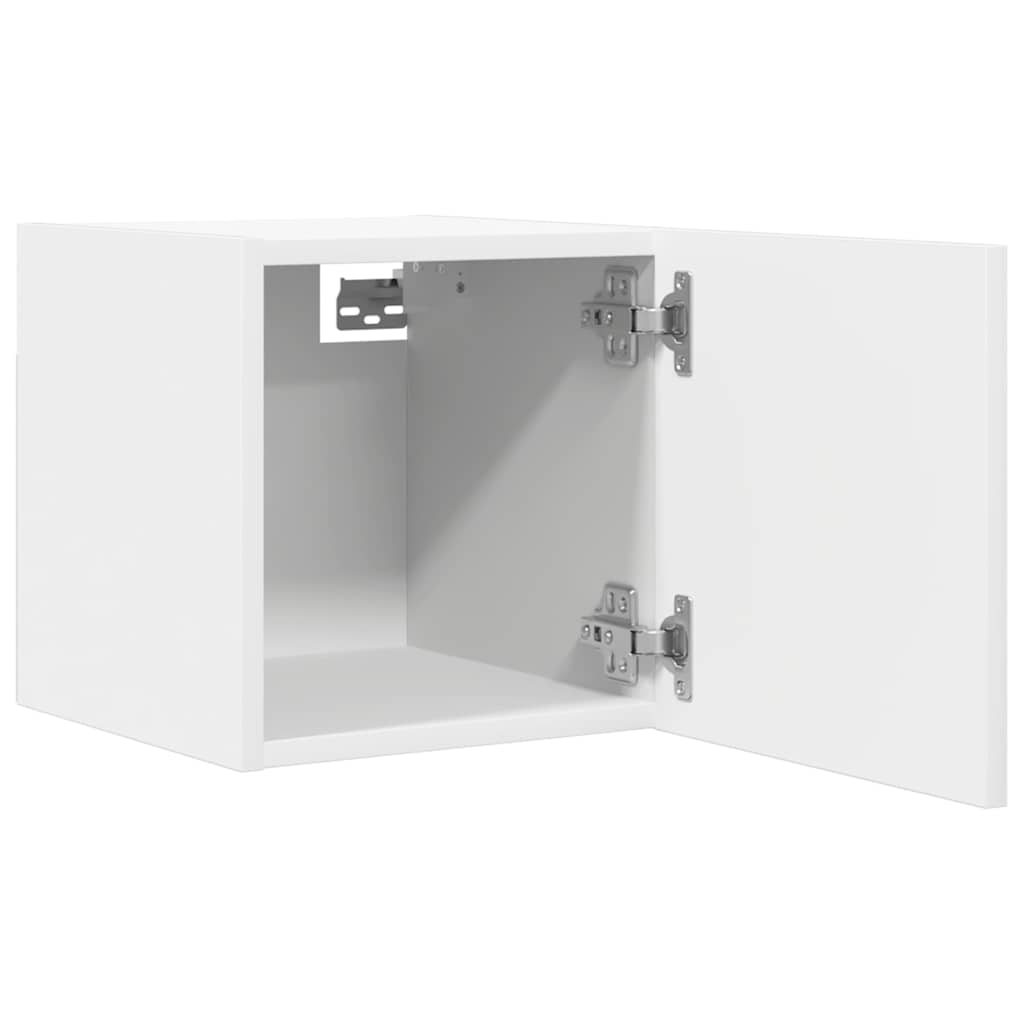 Mobili Porta TV a Parete 2pz Bianchi 30,5x30x30 cm