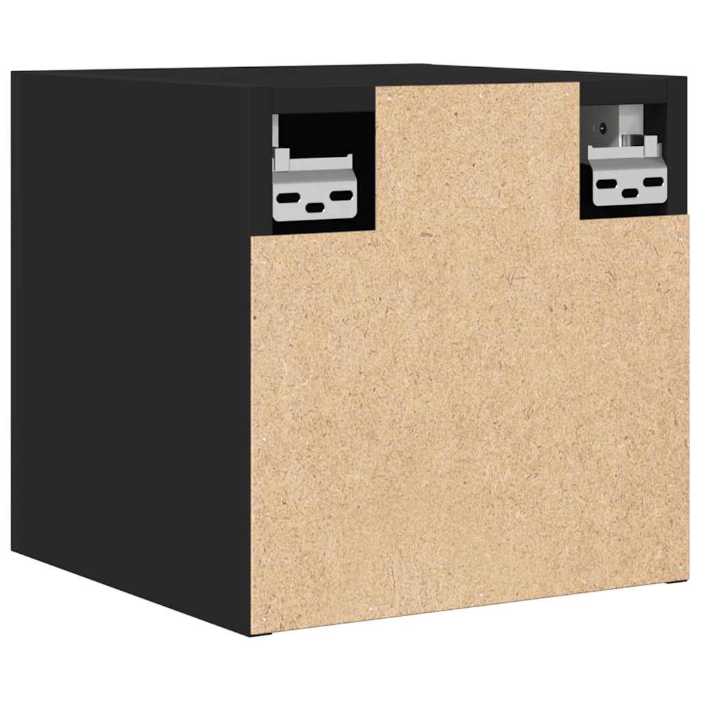 Mobili Porta TV a Parete 2pz Neri 30,5x30x30 cm - homemem39