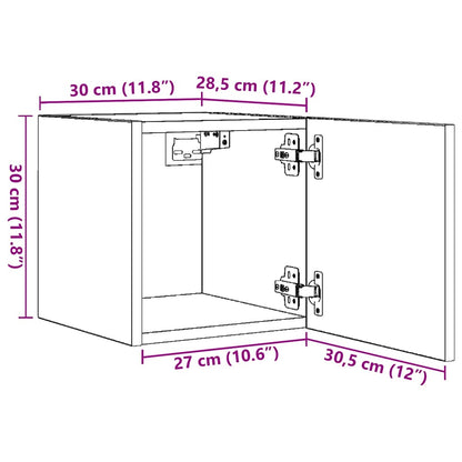 Mobile Porta TV a Parete Rovere Sonoma 30,5x30x30 cm - homemem39