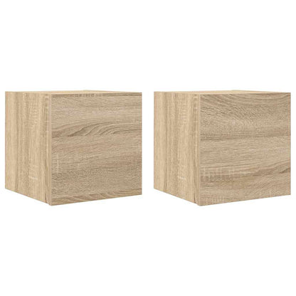 Mobili Porta TV a Parete 2pz Rovere Sonoma 30,5x30x30 cm - homemem39