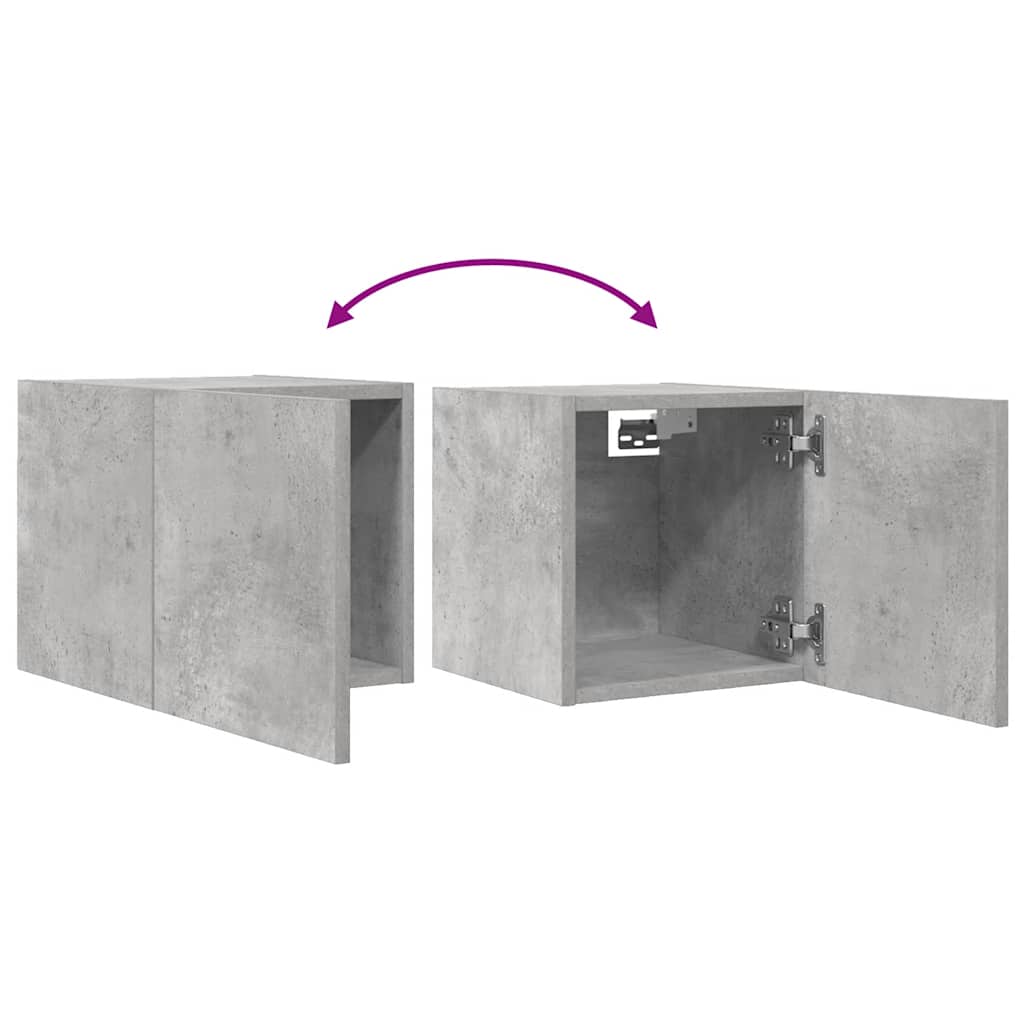 Mobile Porta TV a Parete Grigio Cemento 30,5x30x30 cm - homemem39
