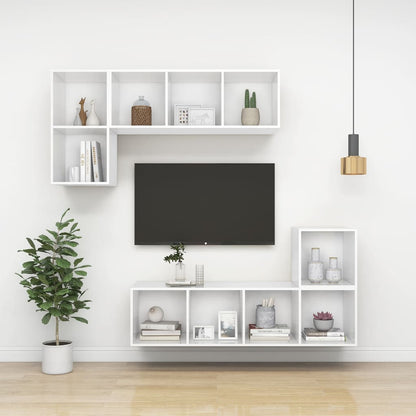 Mobili a Muro 2pz Bianchi 37x37x37 cm in Legno Multistrato | homemem39