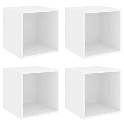 Mobili a Muro 4pz Bianchi 37x37x37 cm in Legno Multistrato | homemem39