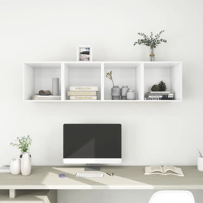 Mobili a Muro 4pz Bianchi 37x37x37 cm in Legno Multistrato | homemem39