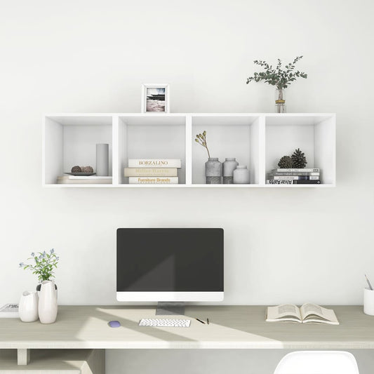 Mobili a Muro 4pz Bianchi 37x37x37 cm in Legno Multistrato | homemem39