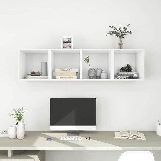 Mobili a Muro 4pz Bianchi 37x37x37 cm in Legno Multistrato