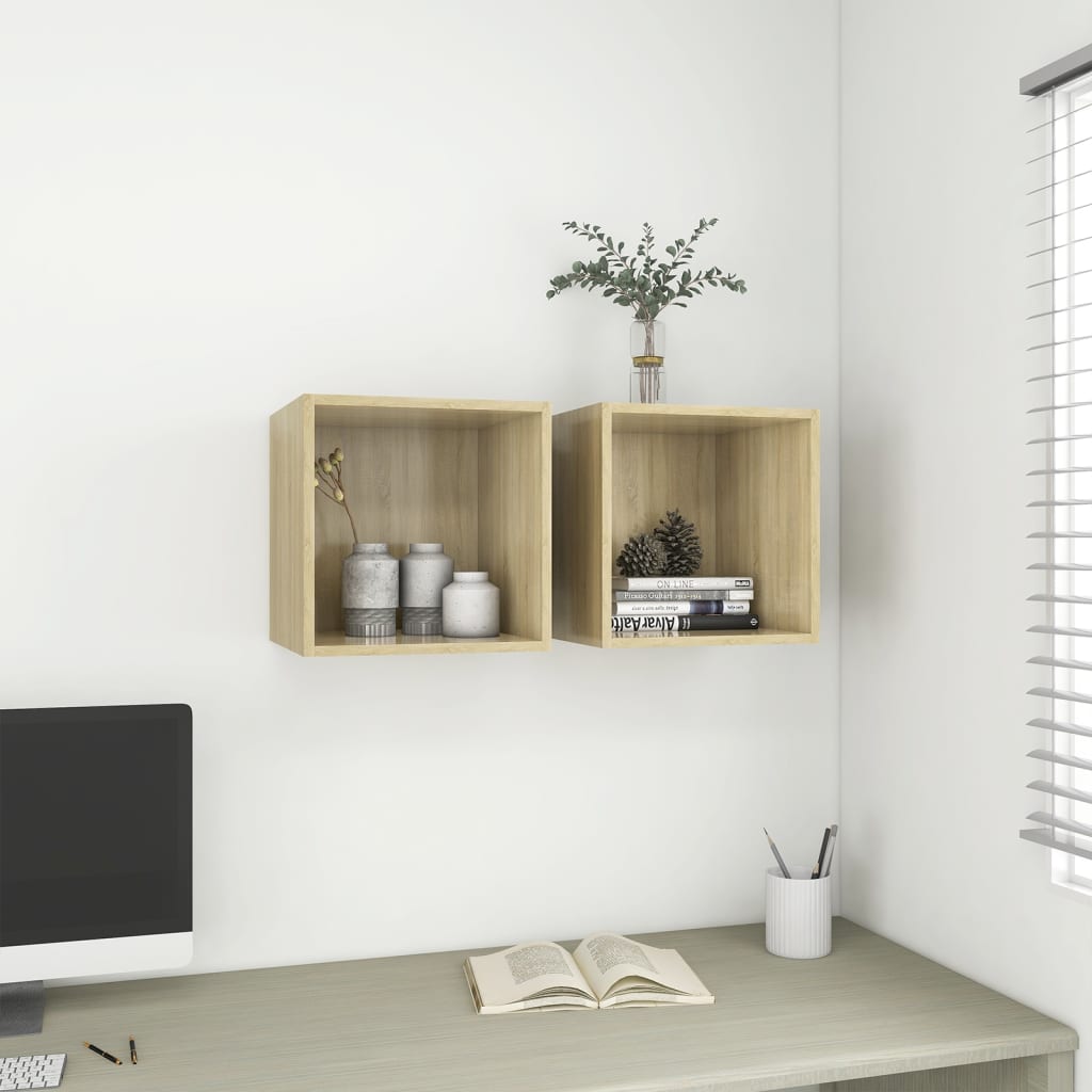 Mobile a Muro Rovere Sonoma 37x37x37 cm in Legno Multistrato | homemem39
