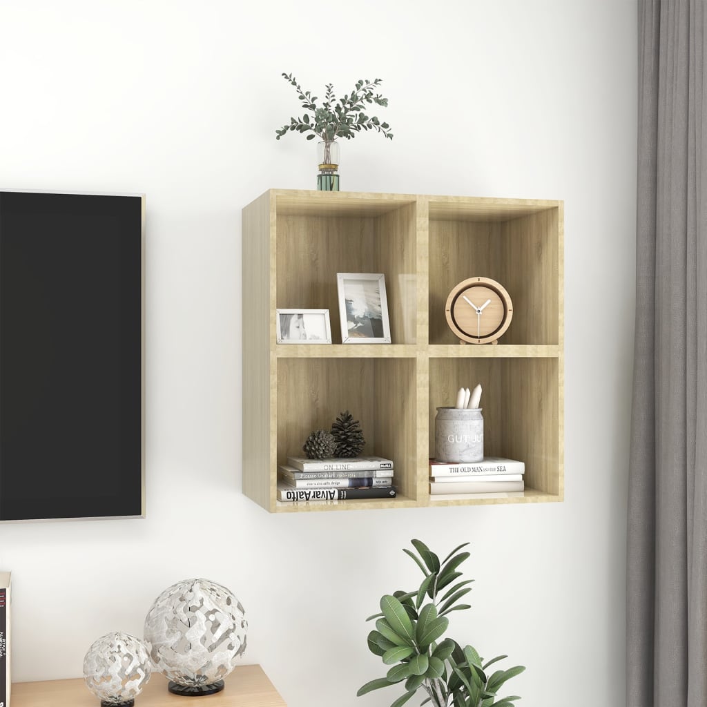 Mobili a Muro 4pz Rovere Sonoma 37x37x37 cm Legno Multistrato | homemem39