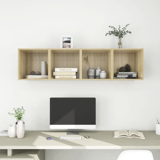 Mobili a Muro 4pz Rovere Sonoma 37x37x37 cm Legno Multistrato | homemem39