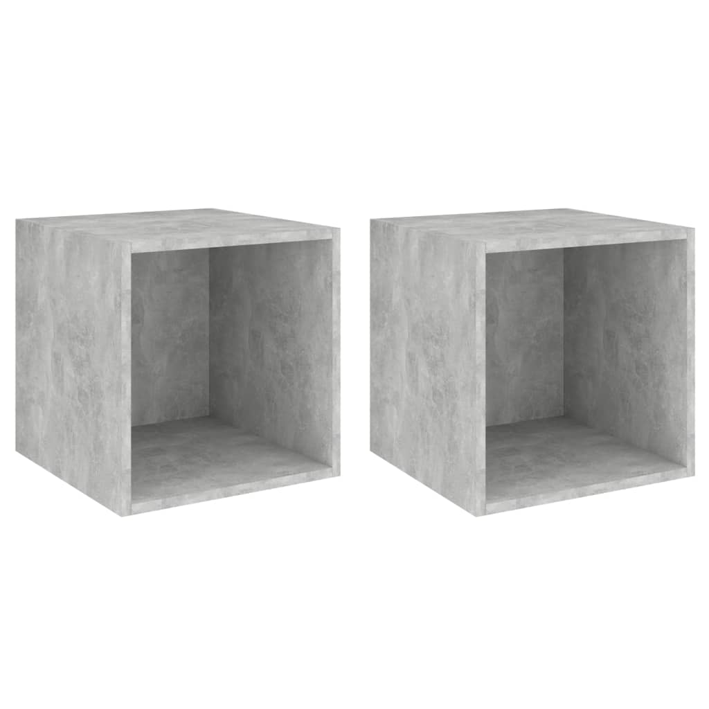 Mobili a Muro 2pz Grigio Cemento 37x37x37 cm Legno Multistrato | homemem39