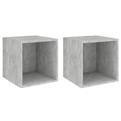 Mobili a Muro 2pz Grigio Cemento 37x37x37 cm Legno Multistrato | homemem39