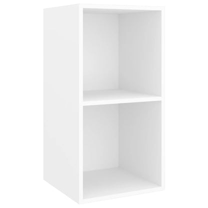 Armadietto TV da Parete Bianco 37x37x72 cm in Legno Multistrato - homemem39