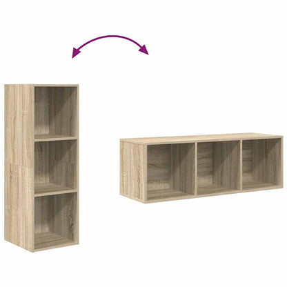 Mobile TV da Parete Rovere Sonoma 37x37x107cm Legno Multistrato