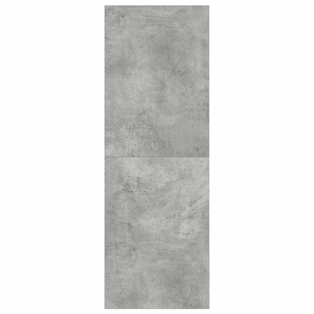 Mobile TV a Parete Grigio Cemento 37x37x107cm Legno Multistrato