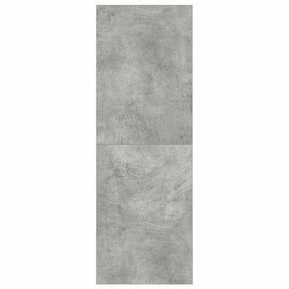 Mobile TV a Parete Grigio Cemento 37x37x107cm Legno Multistrato