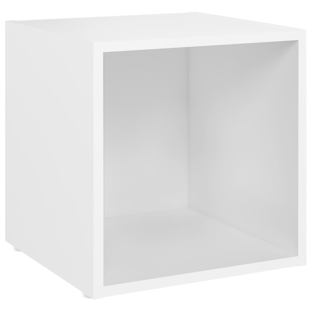 Mobile Porta TV Bianco 37x35x37 cm in Legno Multistrato - homemem39