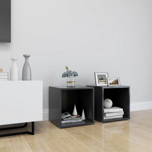 Mobili Porta TV 2 pz Grigi 37x35x37 cm in Legno Multistrato - homemem39