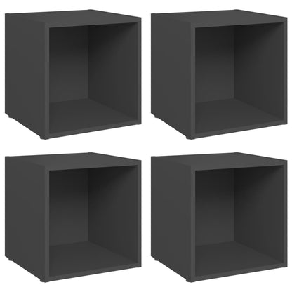 Mobili Porta TV 4 pz Grigi 37x35x37 cm in Legno Multistrato - homemem39