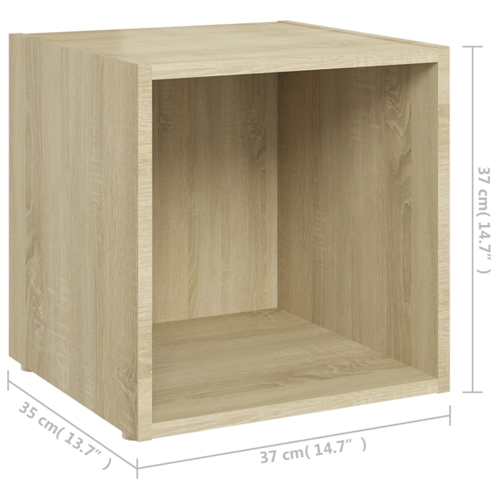 Mobili Porta TV 2pz Rovere Sonoma 37x35x37 cm Legno Multistrato - homemem39