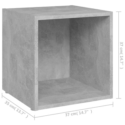 Mobili Porta TV 2pz Grigio Cemento 37x35x37cm Legno Multistrato - homemem39