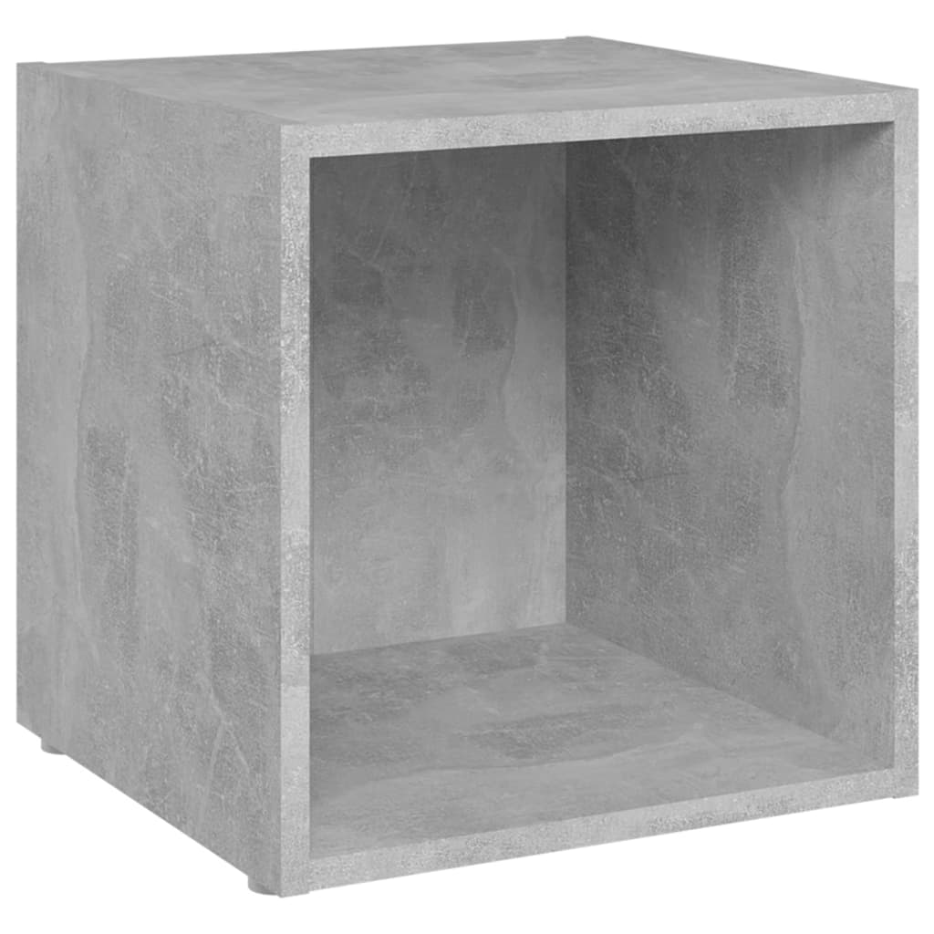 Mobili Porta TV 4pz Grigio Cemento 37x35x37cm Legno Multistrato - homemem39