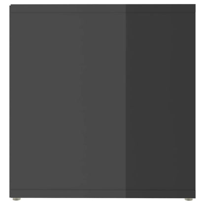 Glossy Gray TV Stand 72x35x36.5cm in Multilayer Wood