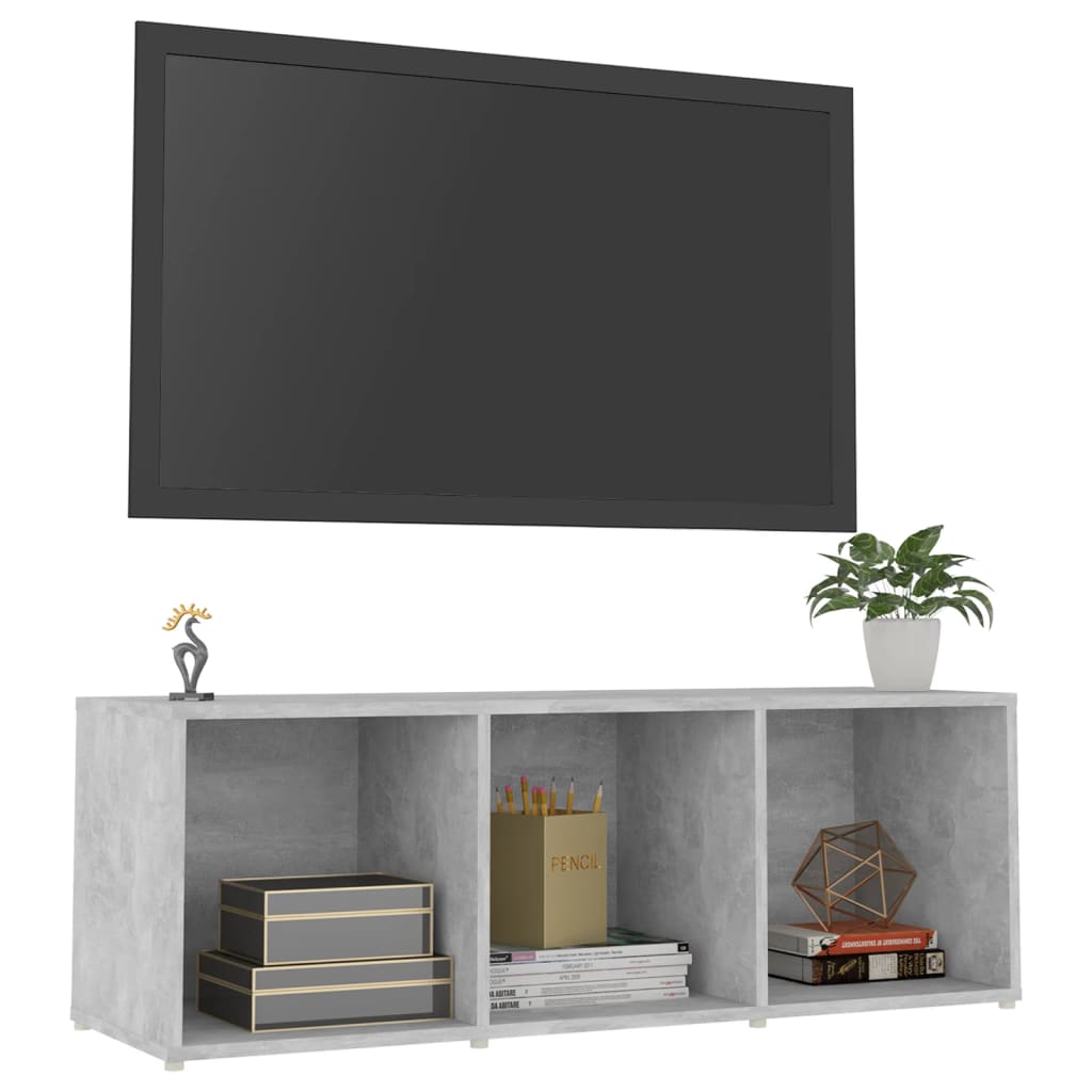 Mobile Porta TV Grigio Cemento 107x35x37 cm Legno Multistrato - homemem39