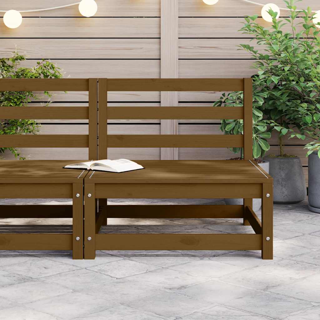 Divano Centrale da Giardino ambra in Legno Massello di Pino | homemem39