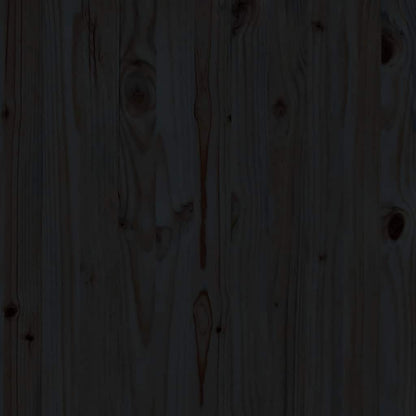 Poggiapiedi da Giardino 70x70x30 cm Nero Legno Massello di Pino - homemem39