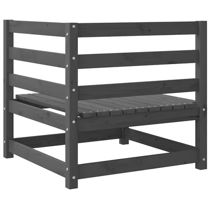 Divani Angolari da Giardino 2 pz Grigi in Massello di Pino - homemem39