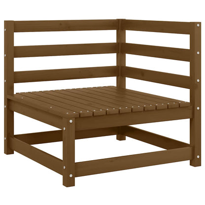 Divani Angolari da Giardino 2pz Ambrati Legno Massello di Pino - homemem39