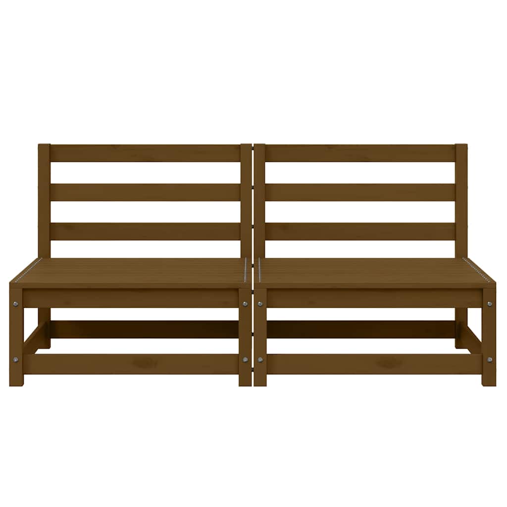 Divani Centrali da Giardino 2pz Ambra in Legno Massello di Pino